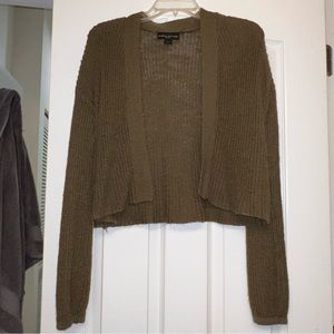Simply Styled Army Green petite knit sweater cardigan
